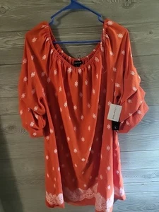 Vestido Chloe Rene Naranja Pequeño Blanco Diseño Capa Abullonada Mangas Mujer Talla Grande - Imagen 1 de 13