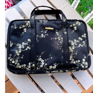 Bolso de viaje de maquillaje estuche de tren cosmético floral negro para celebridades nuevo sin etiquetas - Imagen 1 de 10
