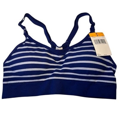 Playtex Nursing Women Striped Wireless Bra Blue White Size S Small New with Tags - Image 1 of 4