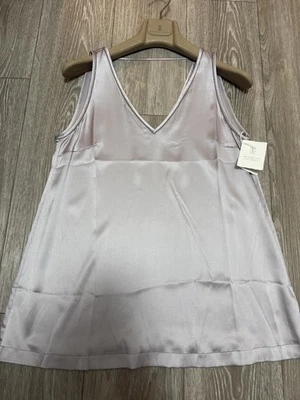 NUEVO CON ETIQUETAS BRUNELLO CUCINELLI MONILI BLUSA DE SEDA CON CUENTAS, TOP, CAMISA, TALLA MEDIANA Foto 1 de 4