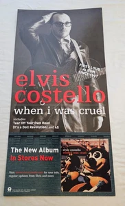 Póster plano de tienda de discos promocional Elvis Costello When I Was Cruel 12x24  - Imagen 1 de 2