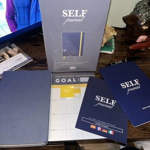 Cuaderno planificador diario cubiertas de tela simples - azul - Imagen 1 de 2