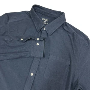 RHONE WFH Button Down Shirt Men's XL Long Sleeve Navy Blue Soft - Picture 1 of 9