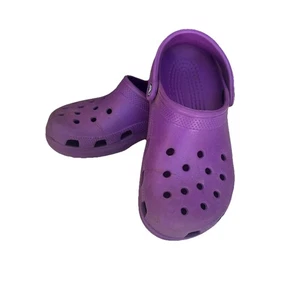 CROCS Classic Slip On Deep Purple Violet Comfort Clog Shoes Sz Womens 7 Men 5 - Picture 1 of 10
