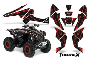 Can-Am Renegade Graphics Kit by CreatorX Decals Stickers TRIBALX RED BLACK - Picture 1 of 1