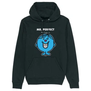 Mr Men Pullover Hoodie Mr. Perfect Organic Cotton Long Sleeve Kids Top Hoody - Picture 1 of 13