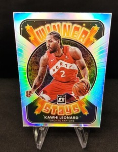 2021-22 Donruss Optic #18 - Kawhi Leonard - Winner Stays Holo Silver - Raptors