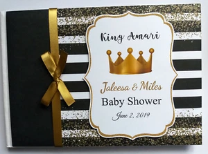 Personalised Prince birthday / baby shower guest book, album, gift - Picture 1 of 7