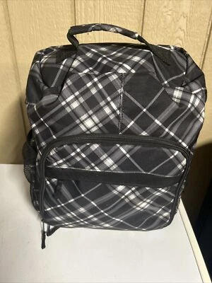 Thirty One 31 Mochila Grande con Correa de Eslinga Única Bolso para Laptop a Cuadros Negro Blanco Foto 1 de 4