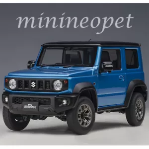 AUTOart 78507 SUZUKI JIMNY JB74 1/18 MODEL CAR BLACK ROOF / BRISK BLUE METALLIC - Picture 1 of 5