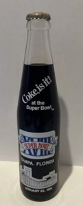 Vintage Commemorative Coke Bottle 1984 Super Bowl XVIII Tampa Florida Full 10 Oz - Picture 1 of 6
