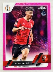 Matthis Abline 2022-23 Topps Chrome UEFA UCC Pink Shimmer Refractor RC #/250 - Picture 1 of 4