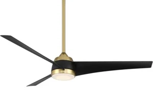 WAC Lighting Sonoma 3-Blade Aluminum Smart Ceiling Fan in Soft Brass/Matte Black - Picture 1 of 6