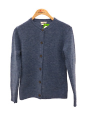 MUNROSPUN Shetland Wool Cardigan Soft Blue UK Size Medium Chunky Knit PRe-Loved