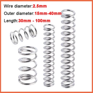 Compression Spring Various Size 15-40mm Diameter 30-100mm Length Pressure Small - Bild 1 von 10