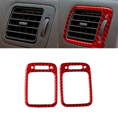 For Subaru Forester 2005-2008 Red Carbon Fiber Side Air Vent Outlet Cover Trim Foto 1 de 4