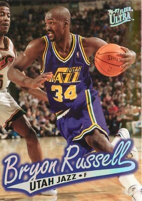 Bryon Russell 1996-97 Fleer Ultra Basketball Card #114 Utah Jazz - Image 1 of 2