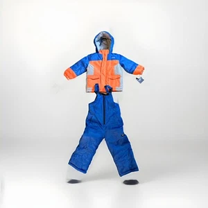 NWT OSHKOSH Little Boys 4 Blue/Orange 2Pc Insulated Hooded Snowsuit - Picture 1 of 24