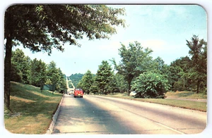 Tiffin Ohio Modern Highway Autos Rustic chrome Postcard A37 - Picture 1 of 2