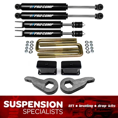 3" Full Lift Kit w/ Pro Comp Shocks For 1999-2007 Chevy Silverado GMC Sierra 4X4 - Image 1 of 4