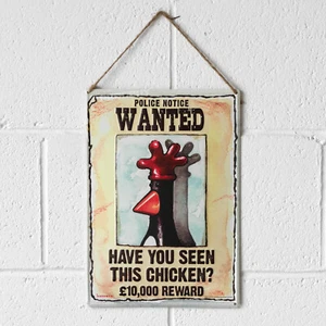 Wallace & Gromit Wall Sign 35cm Feathers Have You Seen This Chicken Hanging Art - Picture 1 of 6