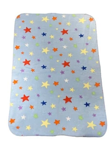 KOALA BABY Blue MULTI COLOR STARS BABY BLANKET HTF - Picture 1 of 5