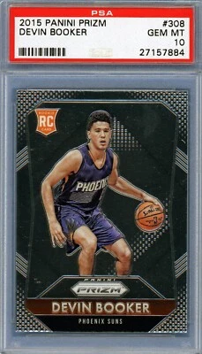 Panini Prizm # 308 2015 Devin Booker RC PSA 10 gemas como nuevo Suns (7884) Foto 1 de 2