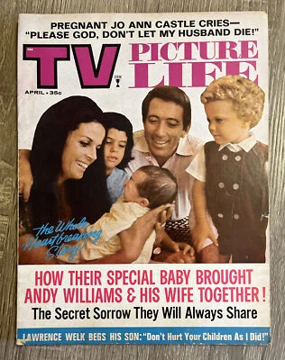 TV Picture Life Magazine April 1970 Andy Claudine Williams Lawrence Well Castle Foto 1 de 4