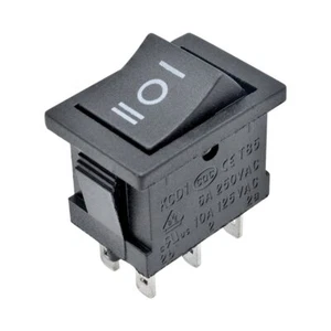 2PCS 6Pin DPDT ON-OFF-ON 3Position Snap Boat Rocker Switch 6A/250V 10A/125V AC - Imagen 1 de 7