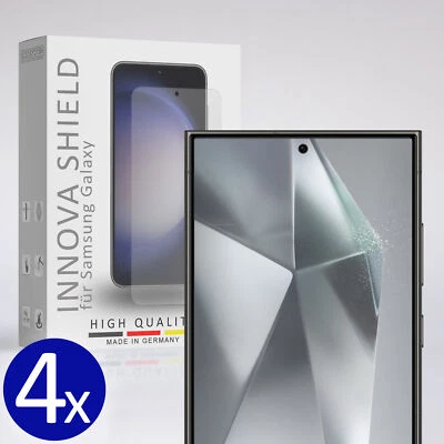 INNOVA 4x Panzerfolie Displayglasschutz Samsung Galaxy S24 Ultra 5G Stifteingabe Cover