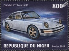 PORSCHE 911 CARRERA RS Sports Car Automobile Stamp (2018 Niger)
