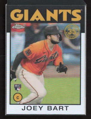 2021 Topps Chrome 1986 Topps Baseball #86BC-15 Joey Bart San Francisco Giants - Image 1 of 2