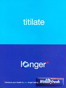 WRIGLEY'S WINTERFRESH GUM AD #01 MAGAZINE promo AD 2002 VINTAGE - Picture 1 of 2