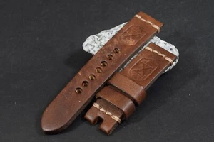 CORREA RELOJ 22/22 115/75 MM MARRON OIL BROWN X GENUINA PIEL APTA PANERAI 427 - Imagen 1 de 6