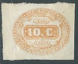 1863 REGNO SEGNATASSE 10 CENT SENZA GOMMA - P11 - Picture 1 of 1