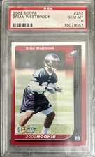 2002 Score Brian Westbrook Rookie Card PSA Grade 10