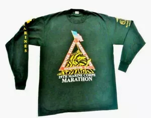 1994 50th US Marine Corps Washington DC People's Marathon Sz L Shirt Made in USA - Picture 1 of 8