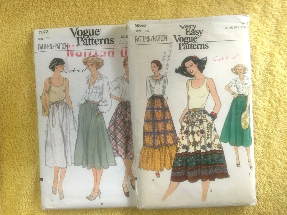 Vogue Patterns ~ CUT PATTERNS are all Size 25 ~ ~ ~ ~ ~ Listing 2707 - Image 1 of 1