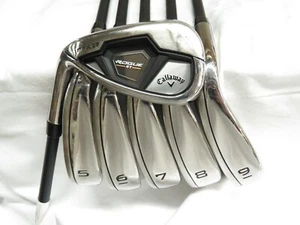 Used LH Callaway Rogue ST Max OS Iron Set 5-PW Project X Cypher Fifty 5.0 Senior - Picture 1 of 9