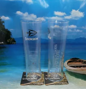  STRONGBOW  CIDER PINT GLASSES - X 2  - Picture 1 of 3