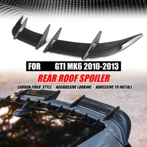 For Golf 6 MK6 GTI R20 Carbon Style ABS Rear Trunk Roof Spoiler Window Wing - Picture 1 of 9