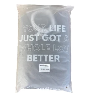 The Grounding Co. Terra Grounding Fitted Bed Sheet King In Gray• Brand New - Picture 1 of 3