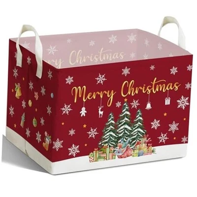 Рождественская елка корзина для хранения со снежинками, рождественская декоративная веселая - Изображение 1 из 4