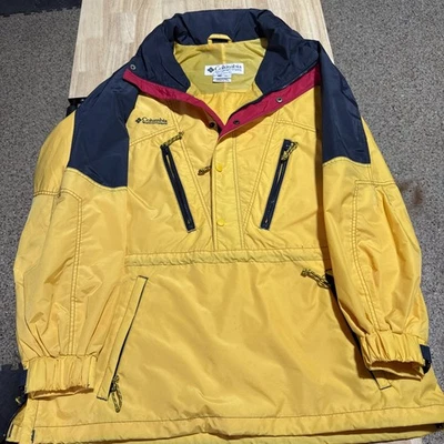Vintage Columbia 1/2 Zip Snow Ski Jacket Yellow / Black /Red F6 3050 Men's large - Image 1 of 4