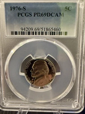 1976-S Jefferson Nickel, PR69DCAM. - Image 1 of 2