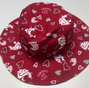 WSU Kinder U-Mini Bucket Hat Purpurgrau Herzen Logo. Neu ohne Etikett - Bild 1 von 3