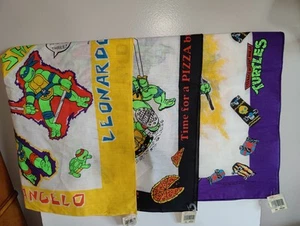 3 Vintage Teenage Mutant Ninja Turtles Bandanas with Tags -Read - Picture 1 of 15