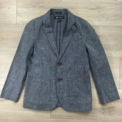 Blazer J.Crew Thompson Niños 8 Azul Mezcla de Lino Corte Redondo Lino Algodón Boda Foto 1 de 4