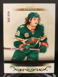 Artefactos de cubierta superior 2021-22 Rookies Calen Addison #178/999 (RC) Minnesota Wild - Imagen 1 de 2