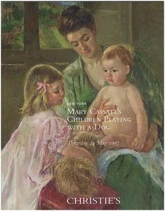 Mary Cassatt's Children Playing with a Dog. Catalog for Thursday 24 May 2007 a.. - Picture 1 of 1